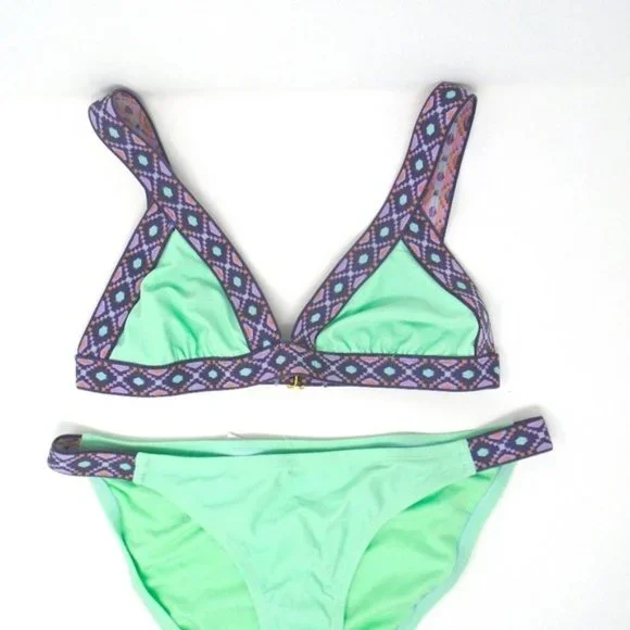 BOHEMIAN AZTEC PRINT TEAL BIKINI - Picture 6 of 6